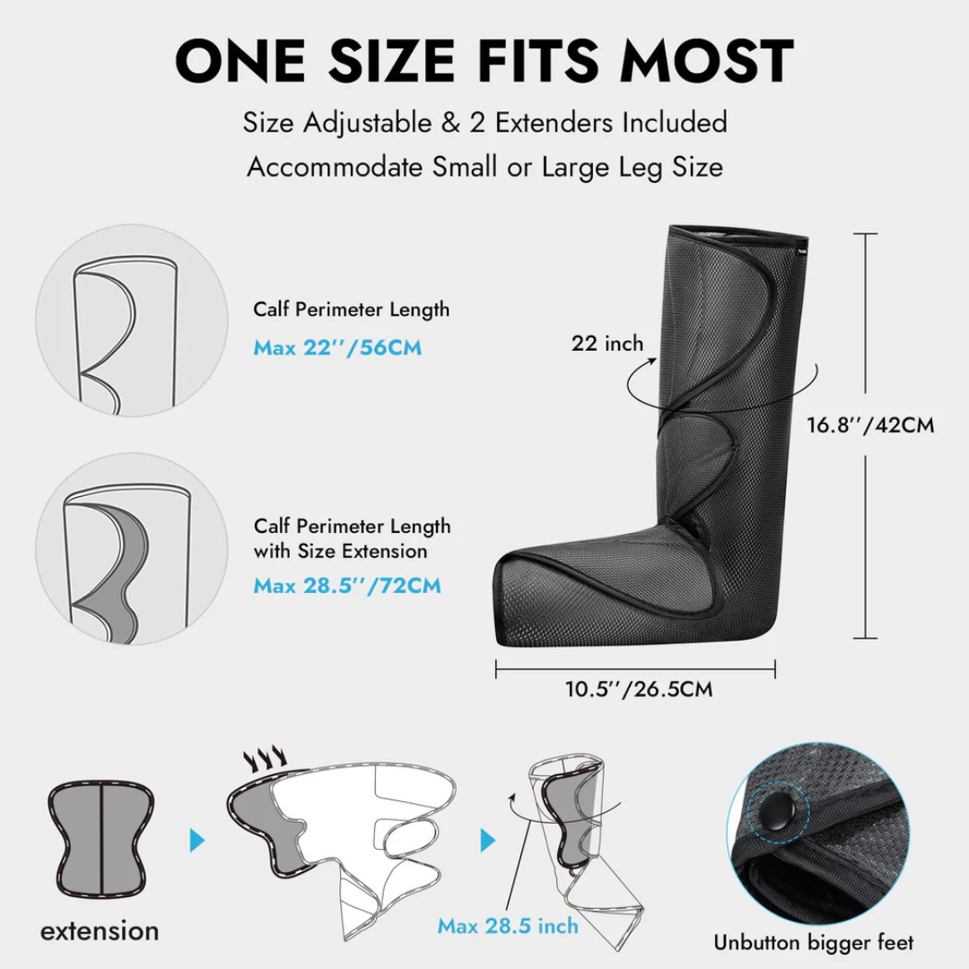 Air Compression & Heat Leg Massager