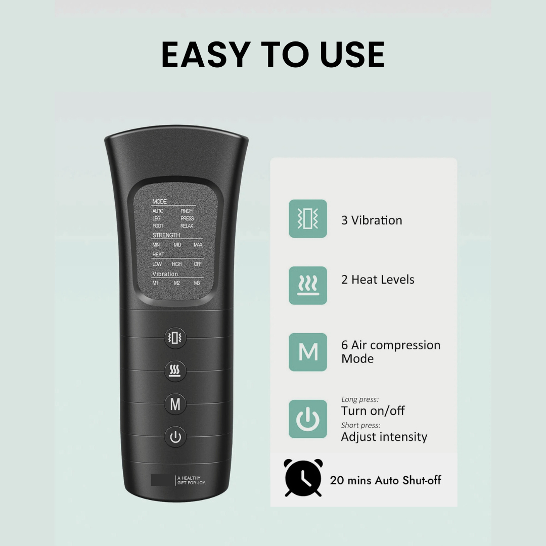 Air Compression & Heat Leg Massager